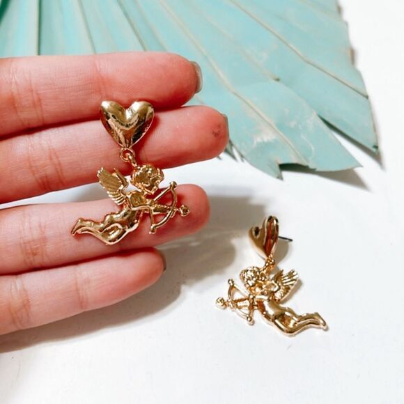 Cupid dangle earrings S125 - Picture 2 of 3